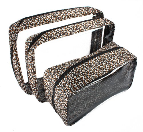 Packies Zip Top Packing Cubes / Cosmetic Bags - Various Colors - Set of 3 (Large)