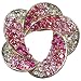 Floral Crystal Diamante Petal Brooch Pin - Pink