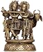 Krishna and Radha Brass Statue Love Gifts 6.5 x 4.25 x 10 inches (mst237)