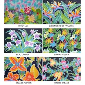 Sarong Wrap - Ornate Batik Full Size Hand Painted Hawaiian Aloha Floral Island Pareo - Versatile Cover Up for Men & Women