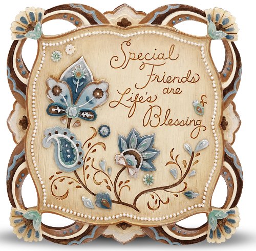 Get Gifts – Pavilion Gift Company Perfectly Paisley 4-Inch by 4-Inch Self Standing Plaque, Special Friends