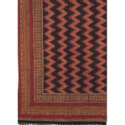 Cotton Bedcover Block Print Double Layered Embroidered Twin (bscov354)