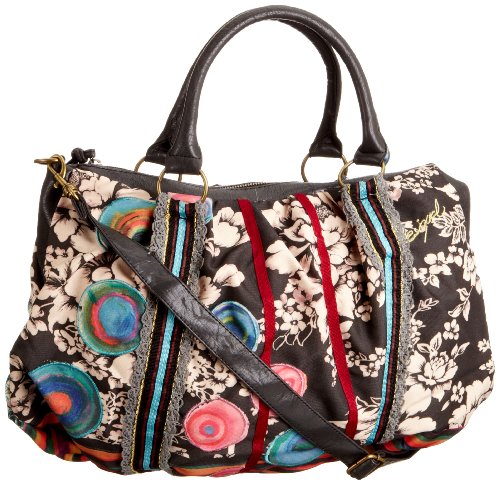 Desigual Bols Bag Rayas Topos, Sac à main  Noir (2000  Negro) Picture