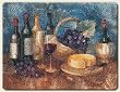 Large Cutting Board ~ Wine and Cheese ~ made of tempered glass ~ code 252
