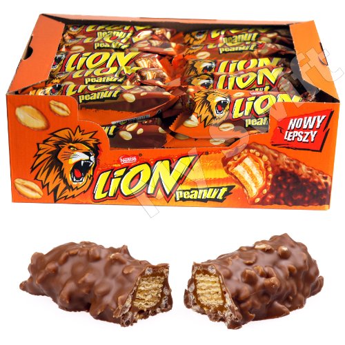 Limited Edition LION PEANUT CHOCOLATE Bar by Nestle - Full box of 40 x 41g Bars Limited Edition LION PEANUT CHOCOLATE Bar by Nestle - Full box of 40 x 41g Bars picture