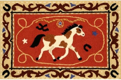 Homefires Accents Rodeo Paint Indoor Rug, 22-Inch by 34-Inch
