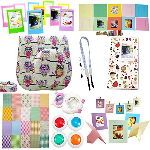 Fujifilm Instax Mini 8 Accessories - Mini 8 Case - Mini 8 Book Album - Mini 8 Selfie Len - Mini 8 Filter - Mini 8 Camera Strap - 2x3 Photo Frame - Decor Sticker Border - Wall Decor Hanging Frame Set11