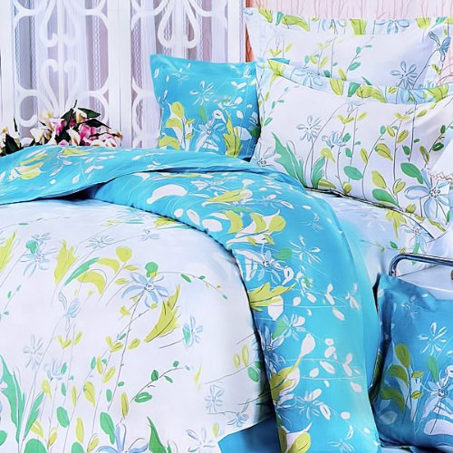 Blancho Bedding - [Blooming Orchid] Luxury 5PC Comforter Set Combo 300GSM (King Size)