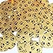 Sequin Round 30mm Black Gold Animal Paw Print Metallic