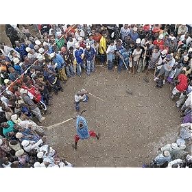 Lamu crowds watch a stick fight along the waterfront at Lamu town from AWL Discover Images.com