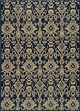 18" x 28" Rectangular Momeni VINTAVIN-1IND1828 Indigo Color Power Loomed Egyptian "Vintage Collection" Rug