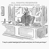 'Im also your lawyer.' Cartoon print by Danny Shanahan, Published in The New Yorker on 5/17/1999