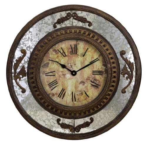 Round Wall Clock in Rustic
