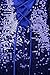 ANGEL FASHIONS Women's Sleeveless Blue Sequins Tulle Evening Dress