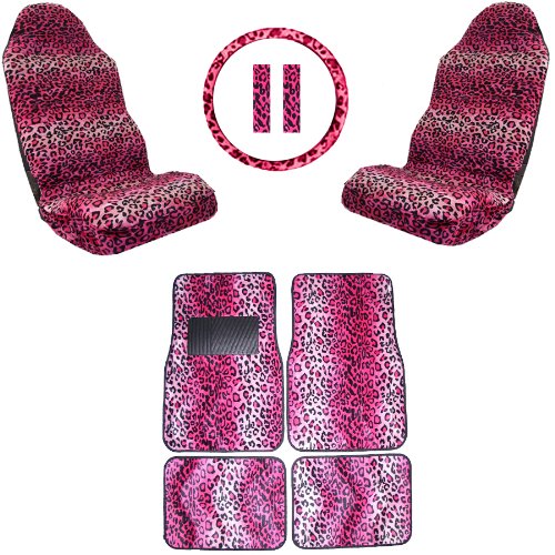 Front & Rear Floor Mats, High Back Seat Covers Interior Auto Accessories Combo Set – 9 Piece Safari Pink Leopard Reviews Front & Rear Floor Mats, High Back Seat Covers Interior Auto Accessories Combo Set – 9 Piece Safari Pink Leopard Reviews