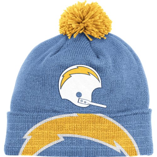 Mitchell & Ness San Diego Chargers Throwback Jersey Stripe Knit Hat One Size Fits All