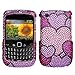 Blackberry Curve 8520 / 8530 / 9300 / 9330 Diamante Protector Cover - Cloudy Hearts