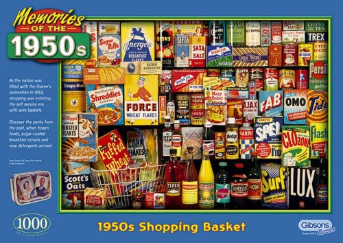 1950s Shopping Basket 1000 Piece Puzzle