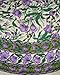 French Floral Tablecoth-66 Inch Round-Emerald & Purple