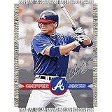 Chipper Jones #10 Atlanta Braves MLB Woven Tapestry Throw Blanket (48x60)