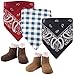 Hudson Baby Unisex Baby Cotton Bib and Sock Set, Cowboy, One Size