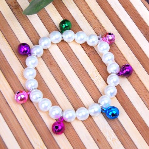 Colorful Small Bell Pearl Necklace Dog Jewelry Cat Necklace (M)