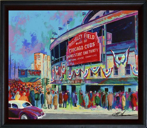 Wrigley Field 1945 - Wall Framed Canvas Art Print - Chicago Cubs