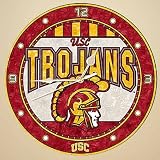 Memory Company Usc Trojans 12In Art Glass Clock