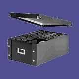 IDESNS01658 - Storage Box, CD,10-1/4x13-3/4x6,60 CDs,Leather Like,Black