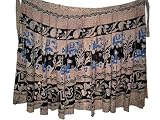 Ladies Cotton Skirt Boho Antique White Camel Print Gypsy Wrap Around Beach Wear 40inches
