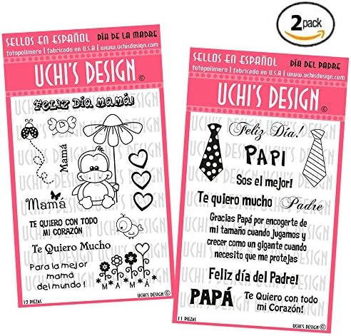 Uchi's Design Photopolymer Clear Stamps - (Dia Del Padre And Dia De Madre)