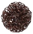 3.5" Sparkling Chocolate Brown Curly Ball Christmas Ornament