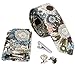 Bundle Monster 4pc Floral Design Matching Pattern Mens Fashion Accessories Set