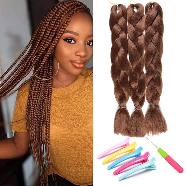 Cyber Monday Synthetic Yaki Straight Ombre Jumbo Braiding Hair