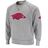 Arkansas Razorbacks Outlaw Heather Grey Fleece Crew Sweatshirt