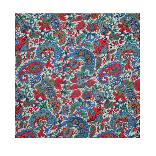 Multicolor Vintage Paisley Liberty of London Lawn Cotton Handkerchief