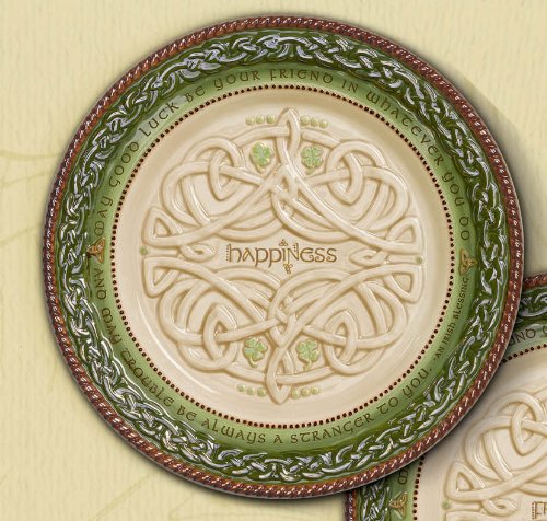 Celtic 8 Relief Patterned Celtic Knot Accent Plate HAPPINESS From Grasslands