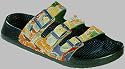 Birkis Synthetic-Sandals ''Tobago'' from Birko-Flor in jumpy green with a narrow insole