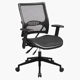 Kitchen & Housewares : Office Star 2387C PROFESSIONAL AIR GRID BACK AND FABRIC SEAT MANAGERS CHAIR WITH ADJUSTABLE PADDED ARMS