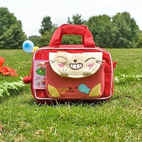  [Catch the Fish-1] Embroidered Applique Kids Fanny Waist Pack / Travel Lumbar Pack (6.7*4.3*2.6)