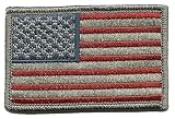 Tactical USA Flag Patch - Subdued Silver USA