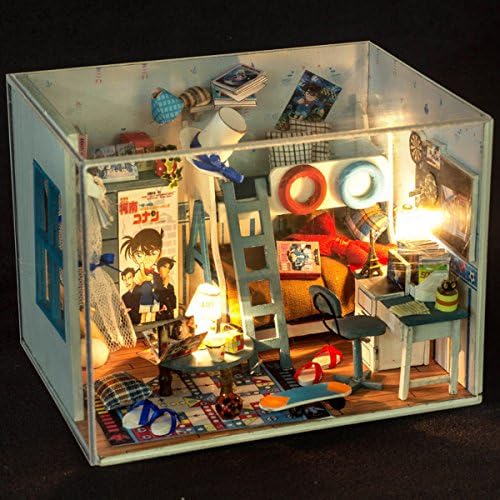 KrLu Deluxe Detective Conan 3D Wooden Jigsaw Puzzle Kit, Deluxe 3D Jigsaw Woodcraft, Christmas Gift/ New Year Present/ Birthday Gift for Kids/ Girls/ Friends/Collection/Home Decoration