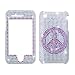 Peace Sign on Silver "Crystal Art" bling cover faceplate for Apple iPhone 3G