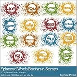 Photoshop Brushes - Splattered Words Brushes and Stamps