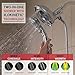 Delta Faucet 4-Spray H2Okinetic In2ition 2-in-1 Dual Hand Held Shower Head with Hose and Magnetic Docking, Polished Nickel 58471-PN-PK