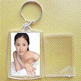 Hot Transparent Blank Insert Photo Picture Frame Keyfob Key Ring Chain KeyChain