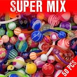 FLEXIBLE ASSORTMENT 50 Navel Rings Mixed Belly Button MIX Piercing Body Jewelry