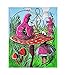 Opticz 1 X Alice in Wonderland Mushroom Caterpillar Blacklight Reactive Cloth Wall Hanging