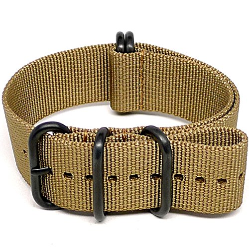 DaLuca Ballistic Nylon NATO Watch Strap - Sand (PVD Buckle) : 24mm