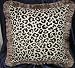 Leopard Print Fringed Designer Throw Pillow